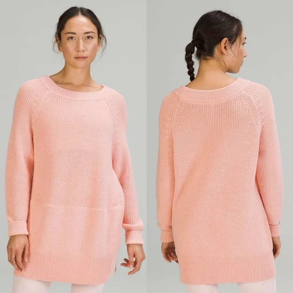 LULULEMON Pink Merino Wool Pullover Sweater Size 14 NWT - Picture 2 of 8